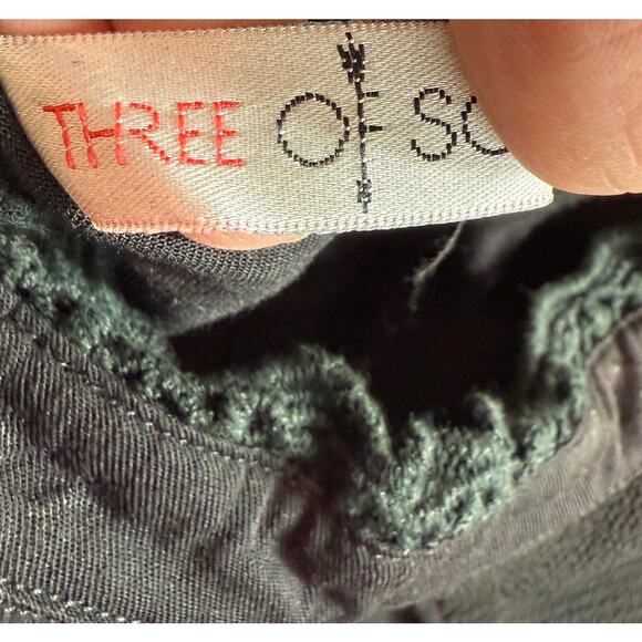 Three of Something Blouse Womens XL Black Lace Long Sleeve Business Casual - Picture 3 of 13